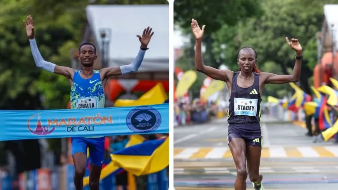 Gossa Challa y Stacey Ndiwa África conquistó la Maratón de Cali Gossa Challa y Stacey Ndiwa: África conquistó la Maratón de Cali